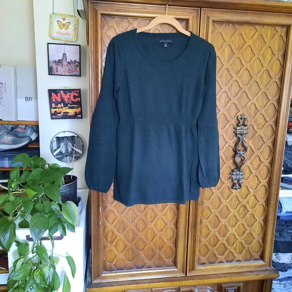 BANANA REPUBLIC Wool-Cashmere Blend Bell-Sleeve Peplum Sweater - Green, Size S - Picture 16 of 16